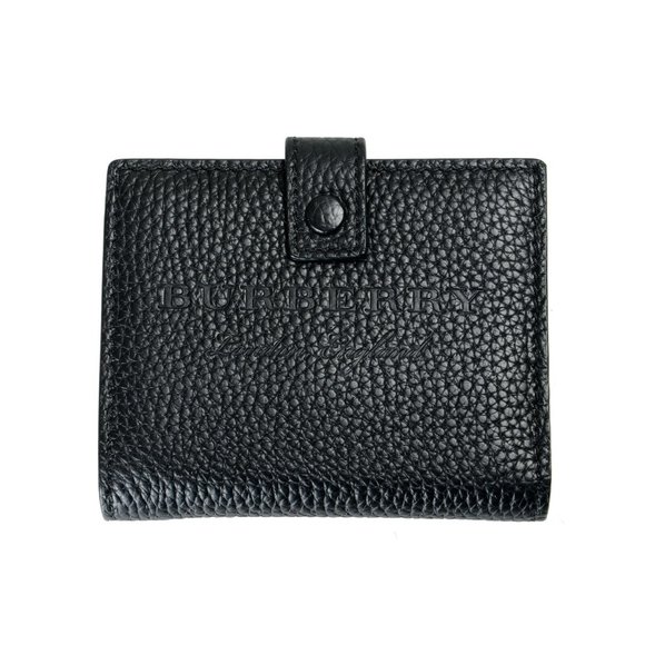 Burberry Unisex Black Perforated Leahter Wallet - Picture 1 of 4